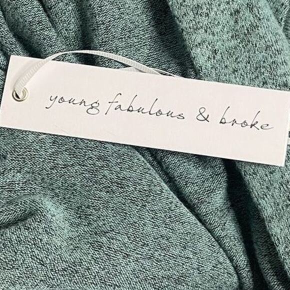 Young Fabulous & Broke Hooded Open Cardigan Sweater Oversized Size Medium - Picture 9 of 11
